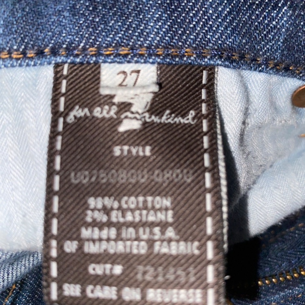 Seven For All Mankind Bootcut Jeans Size 27 Stretch Classic Denim Y2K premium - Picture 7 of 9